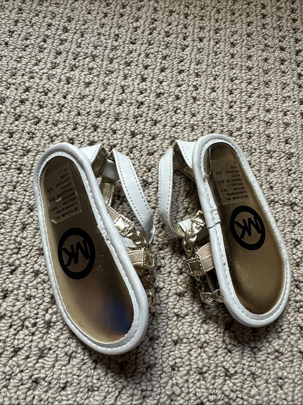Michael Kors Gold Braided Baby Sandals
